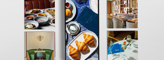 Images of the interior of Abrielle, on a phone